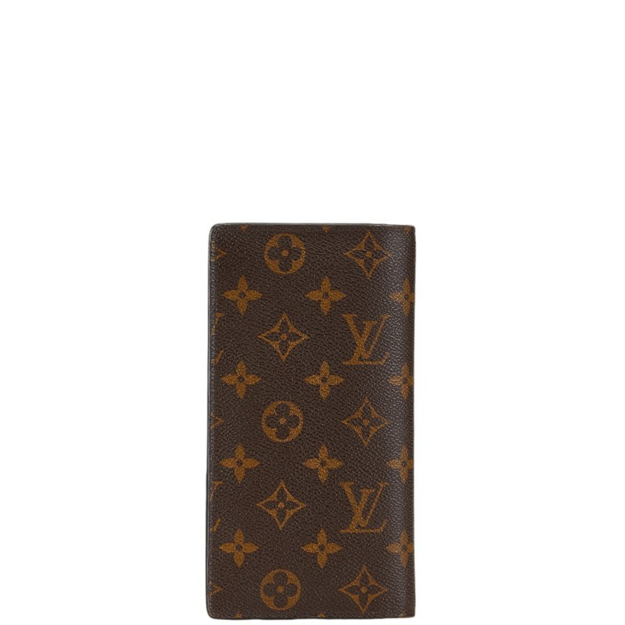 Louis Vuitton Monogram Portefeuille Brazza Long Wallet M66540 Brown PVC Leather Women's LOUIS VUITTON