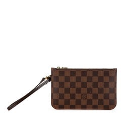 Louis Vuitton Damier Neverfull Pouch Brown PVC Leather Women's LOUIS VUITTON