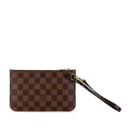 Louis Vuitton Damier Neverfull Pouch Brown PVC Leather Women's LOUIS VUITTON