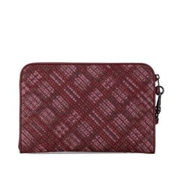 Bottega Veneta Intrecciato Dot Clutch Bag Purple Leather Women's BOTTEGAVENETA