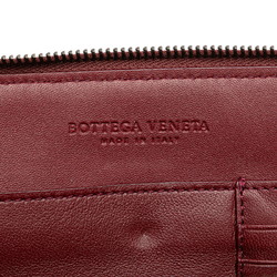 Bottega Veneta Intrecciato Dot Clutch Bag Purple Leather Women's BOTTEGAVENETA