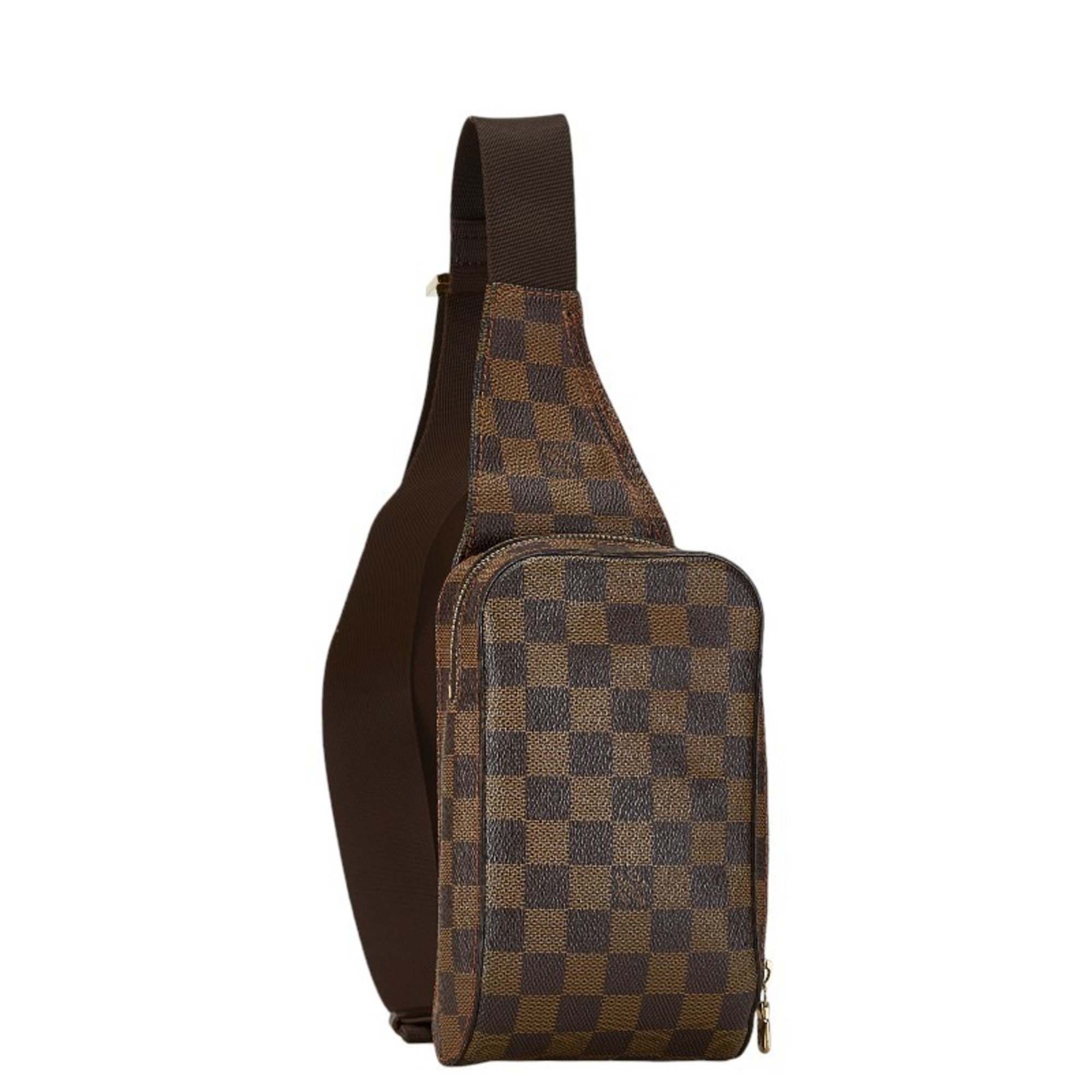 Louis Vuitton Damier Geronimos Body Bag Waist N51994 Brown PVC Leather Women's LOUIS VUITTON