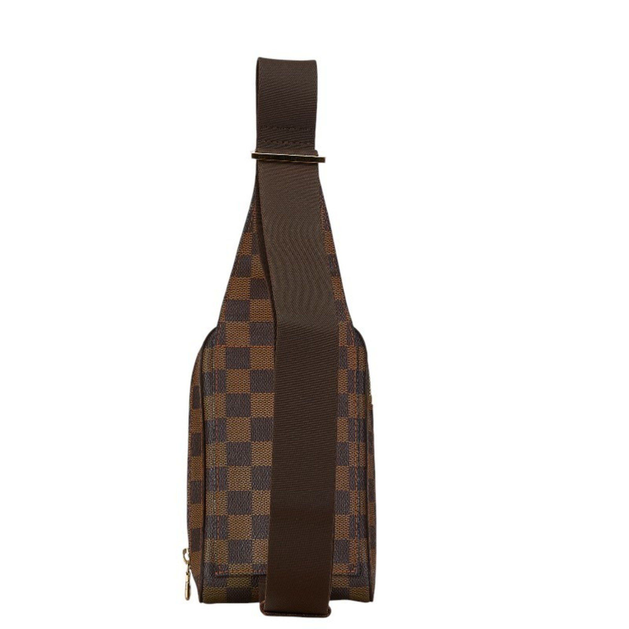 Louis Vuitton Damier Geronimos Body Bag Waist N51994 Brown PVC Leather Women's LOUIS VUITTON