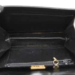 Tiffany Chain Shoulder Bag Black Gold Leather Women's TIFFANY&Co.