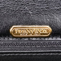 Tiffany Chain Shoulder Bag Black Gold Leather Women's TIFFANY&Co.