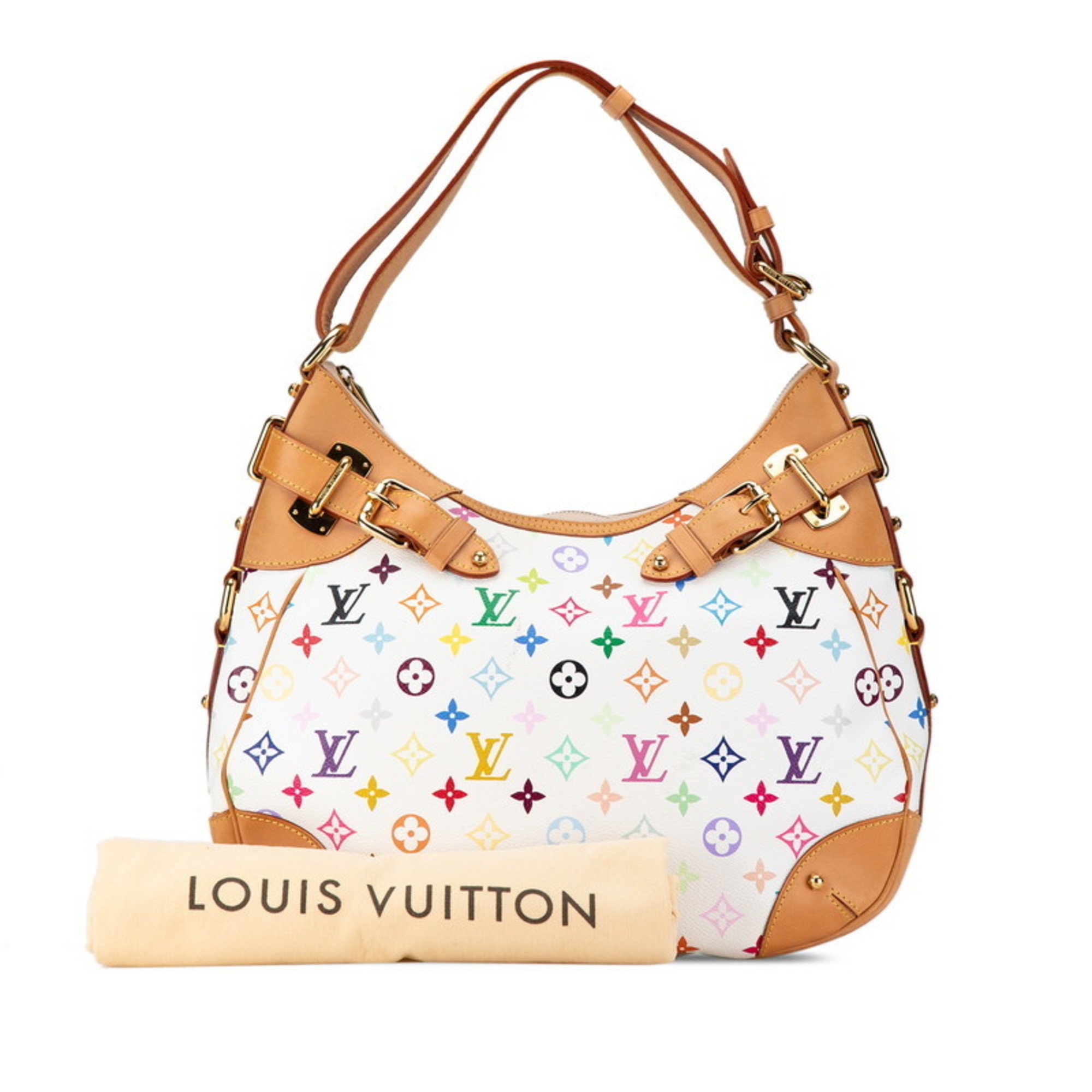 Louis Vuitton Monogram Multicolor Greta Shoulder Bag M40195 Blanc White PVC Leather Women's LOUIS VUITTON