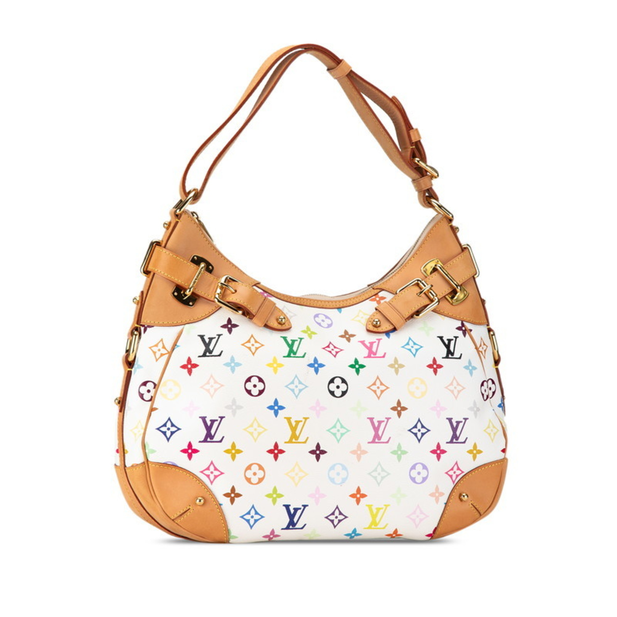 Louis Vuitton Monogram Multicolor Greta Shoulder Bag M40195 Blanc White PVC Leather Women's LOUIS VUITTON