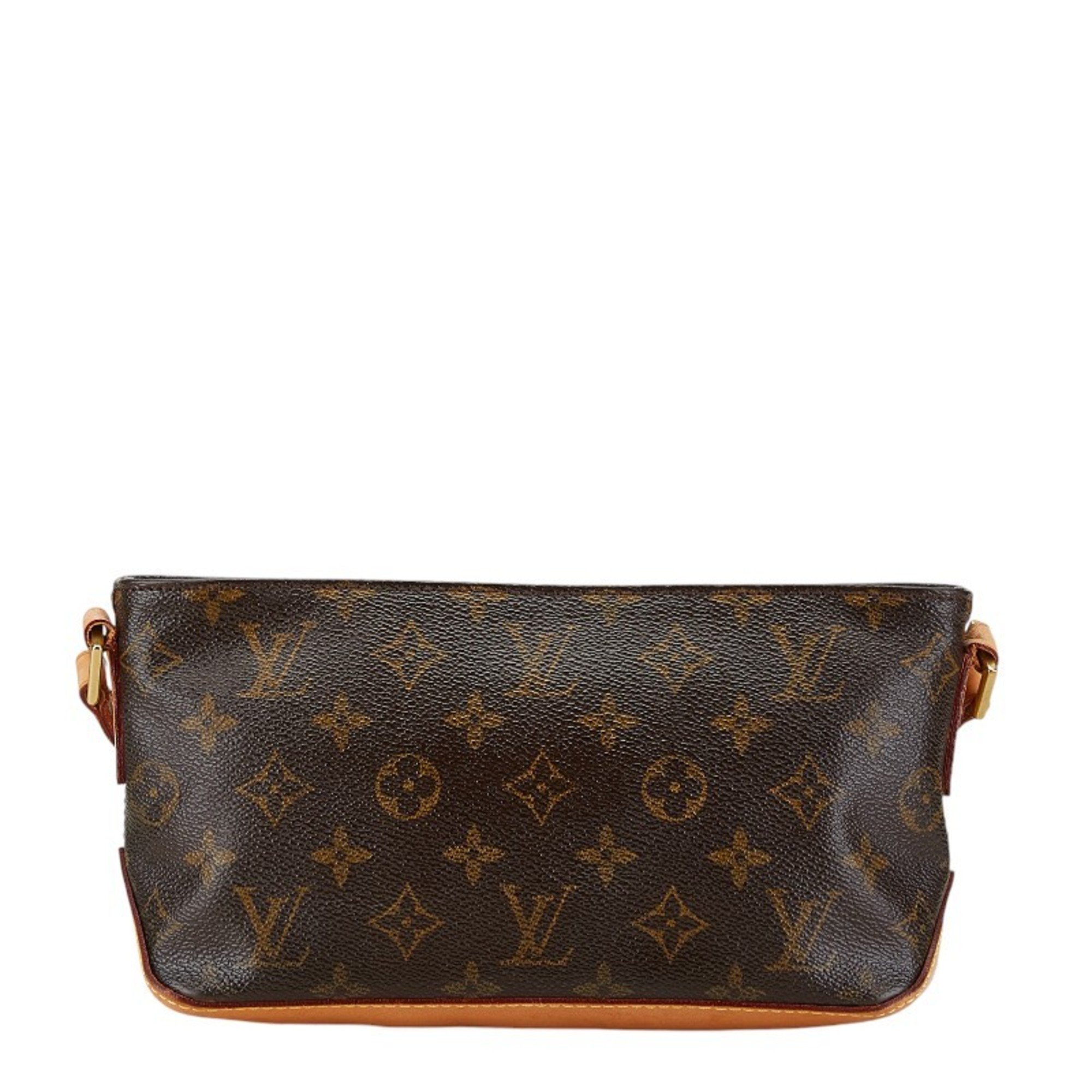 Louis Vuitton Monogram Trotter Shoulder Bag M51240 Brown PVC Leather Women's LOUIS VUITTON