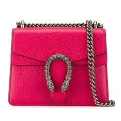 Gucci Dionysus Rhinestone Chain Shoulder Bag 421970 Pink Leather Women's GUCCI