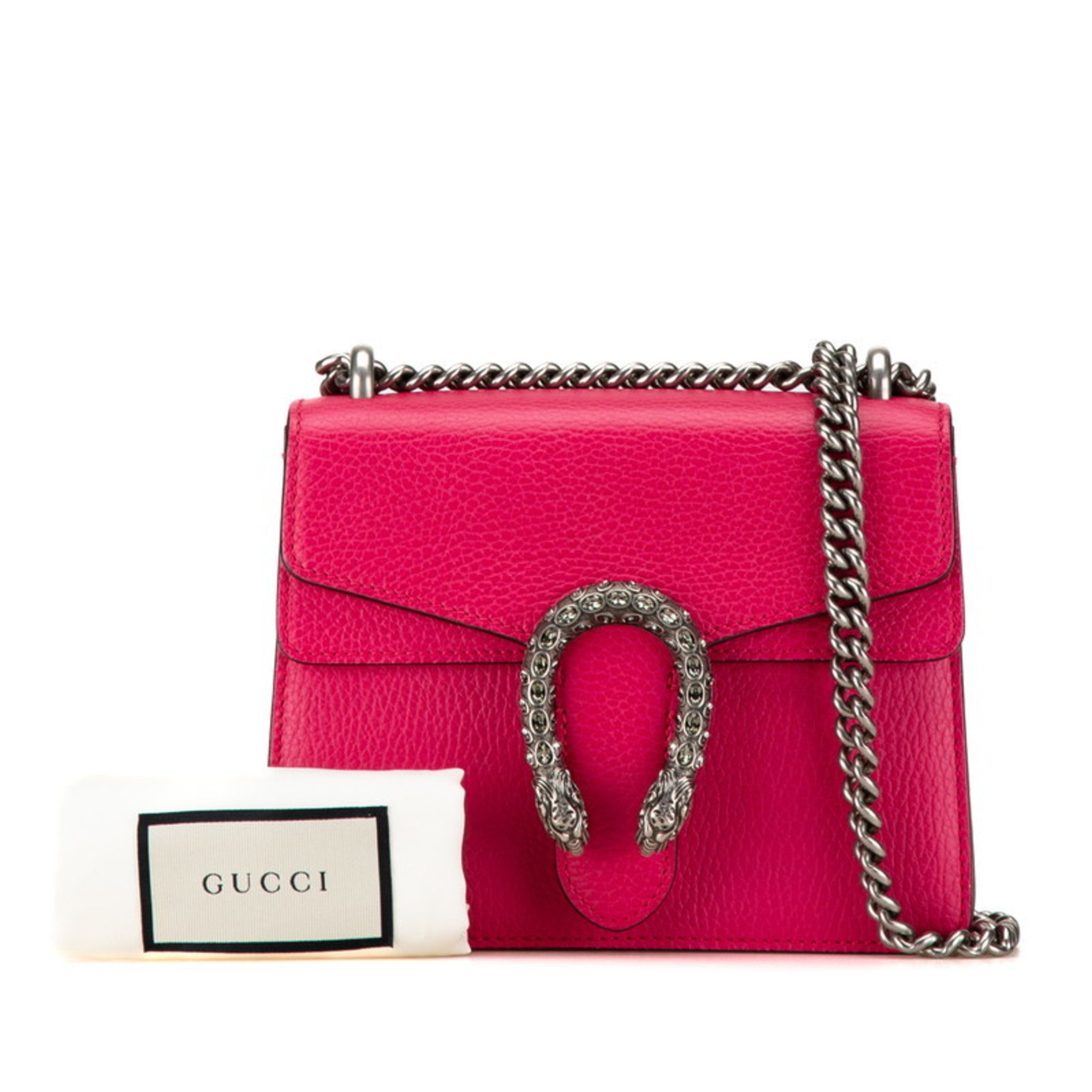 Gucci Dionysus Rhinestone Chain Shoulder Bag 421970 Pink Leather Women's GUCCI