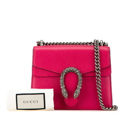 Gucci Dionysus Rhinestone Chain Shoulder Bag 421970 Pink Leather Women's GUCCI