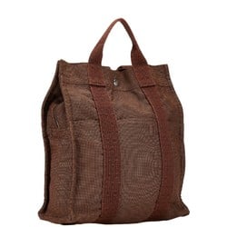 Hermes Air Line Ad PM Backpack Brown Canvas Women's HERMES