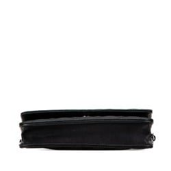 Chanel Matelasse Chain Wallet Shoulder Bag Black Lambskin Women's CHANEL