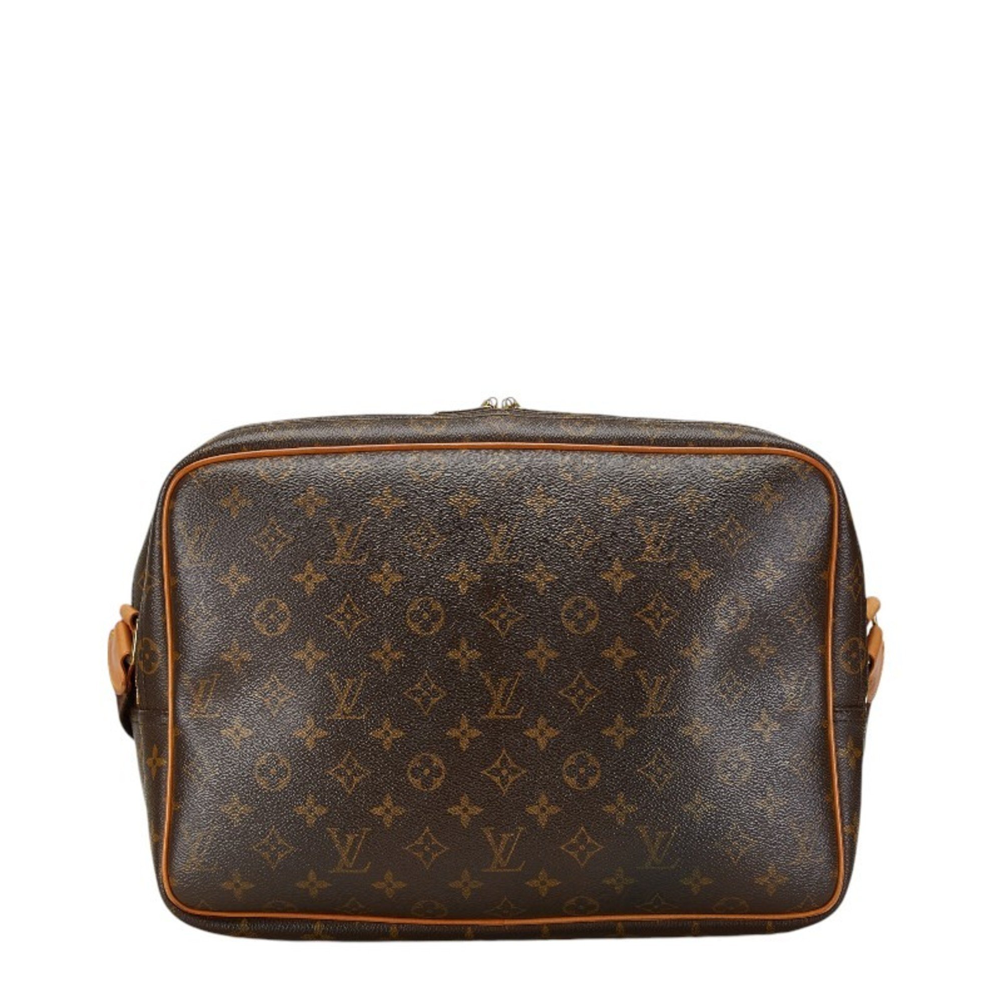 Louis Vuitton Monogram Reporter GM Shoulder Bag M45252 Brown PVC Leather Women's LOUIS VUITTON