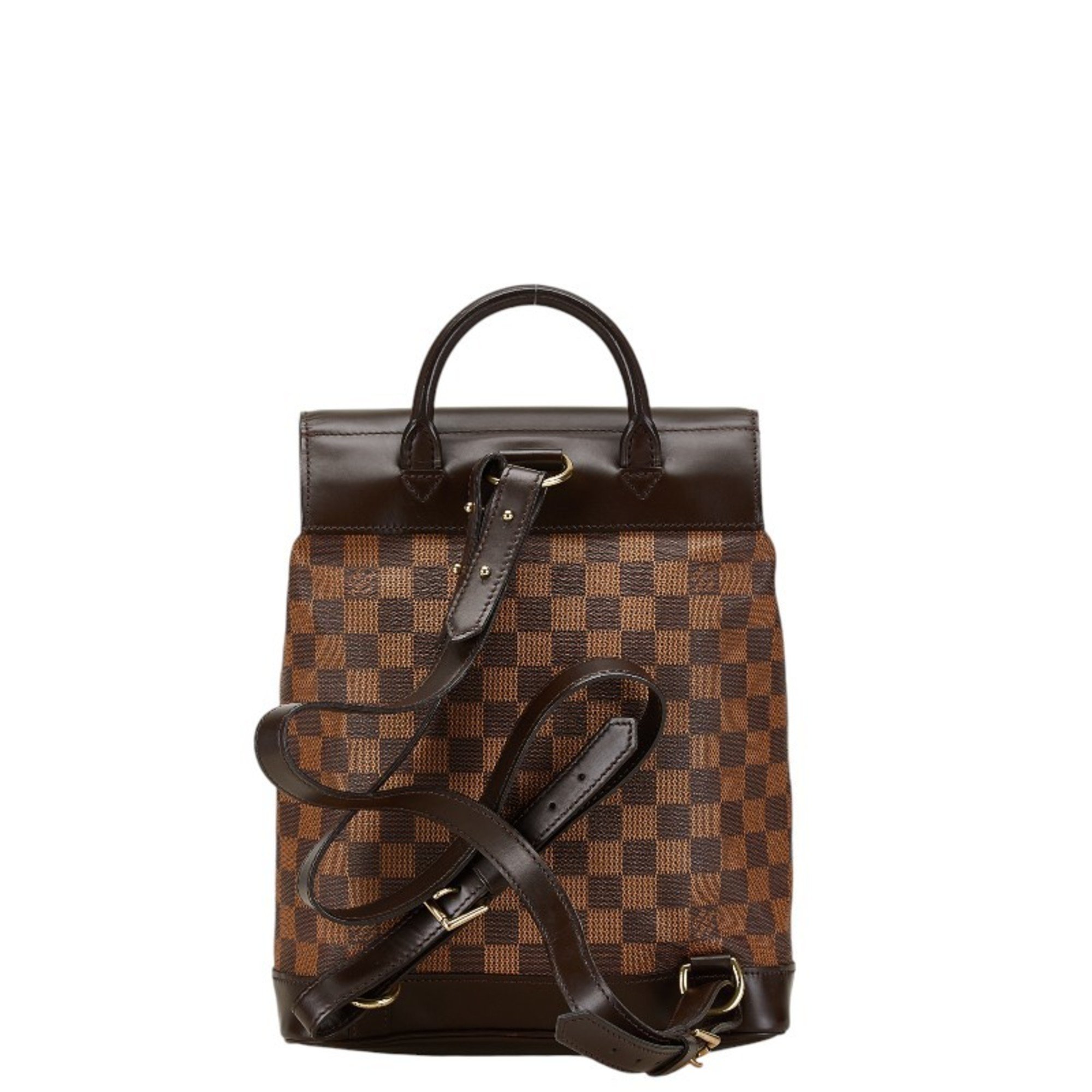 Louis Vuitton Damier Soho Backpack N51132 Brown PVC Leather Women's LOUIS VUITTON