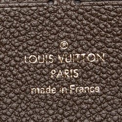 Louis Vuitton Monogram Empreinte Zippy Wallet Round Long M60548 Tail Dark Brown Calf Leather Women's LOUIS VUITTON