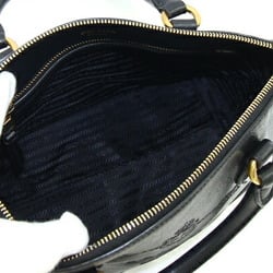 Prada handbag 1BA111 black leather women's PRADA