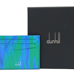 Dunhill Card Case Blue Green Leather Pass Men's dunhill