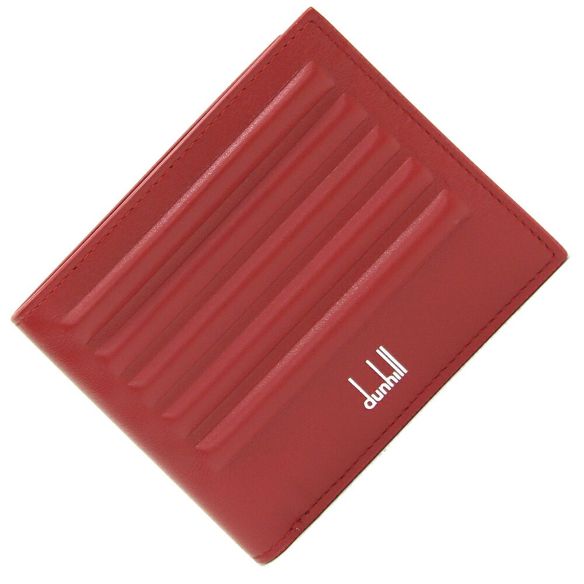 Dunhill Bi-fold Wallet GT 4CC & Coin Purse Billfold DU22R2320CC611 Red Leather Compact Folding Men's dunhill