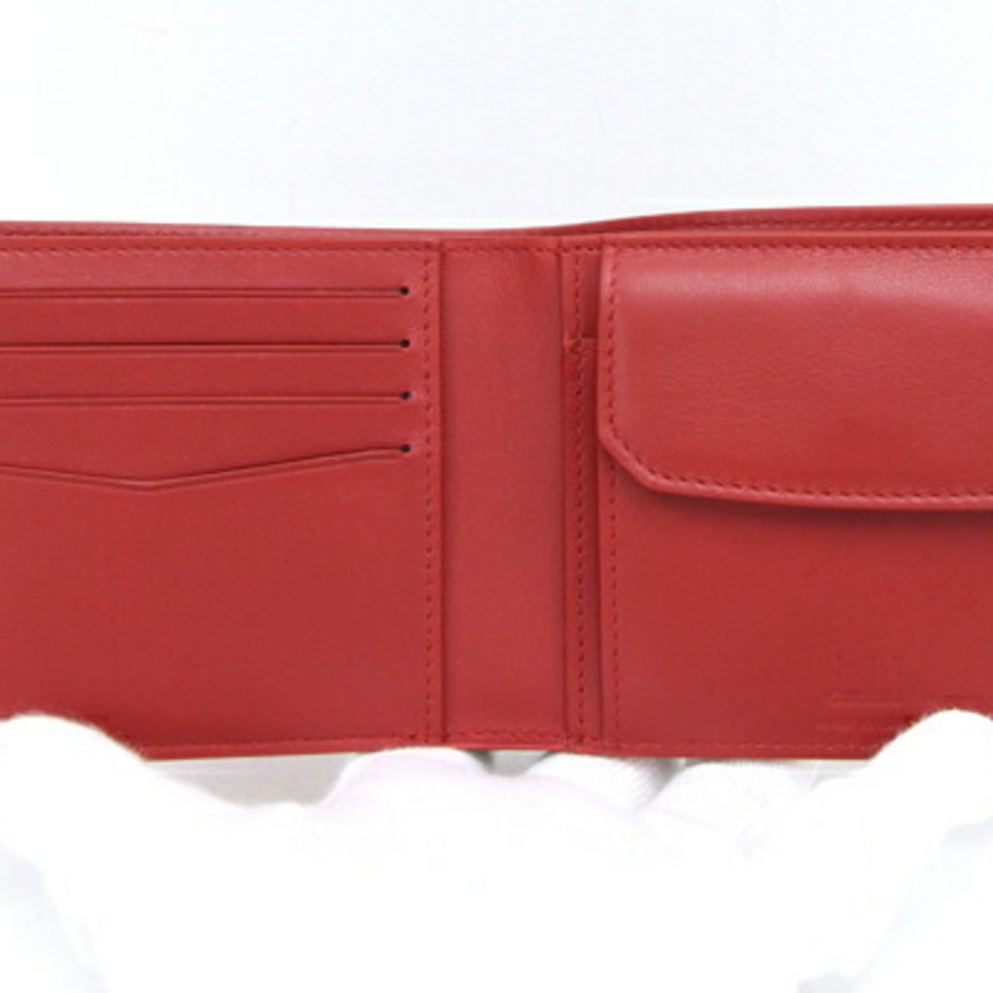 Dunhill Bi-fold Wallet GT 4CC & Coin Purse Billfold DU22R2320CC611 Red Leather Compact Folding Men's dunhill