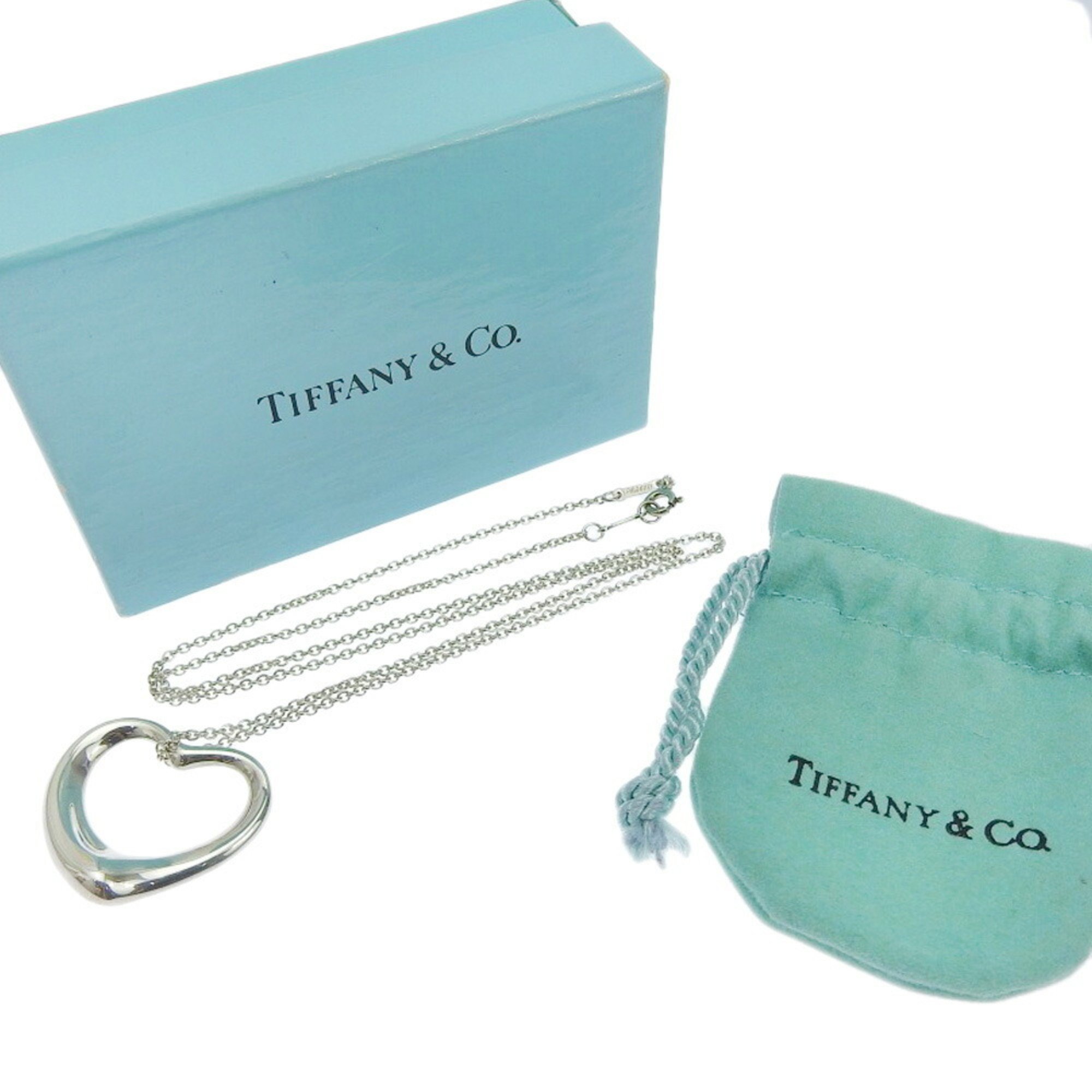 Tiffany & Co. Heart Large Necklace Silver 925 SV925 Ag925