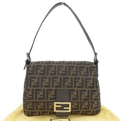 FENDI Mamma Bucket 26235 Zucca pattern FF bag canvas leather brown