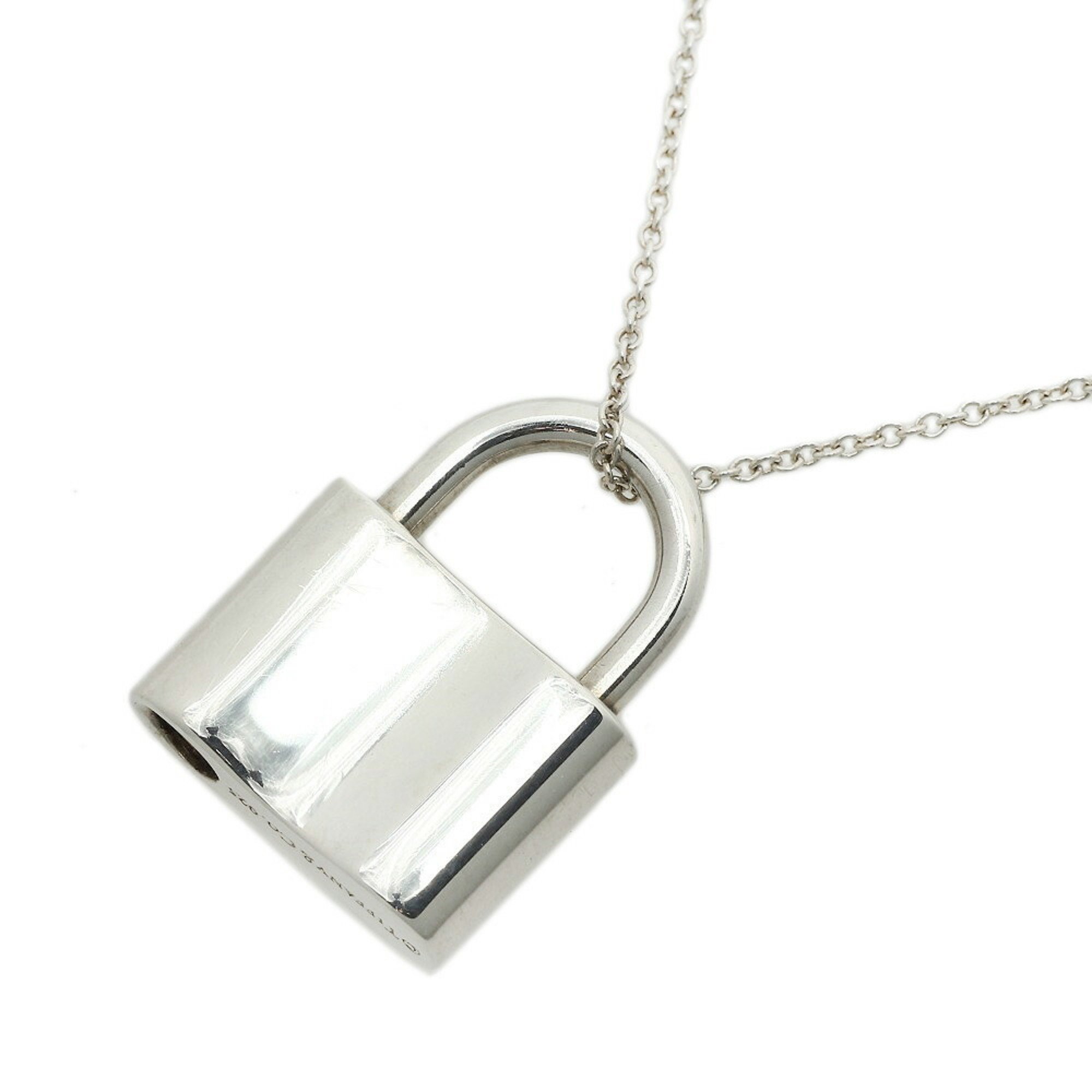 Tiffany & Co. 1837 Lock Charm Necklace Silver 925 SV925 Ag925 Key Padlock