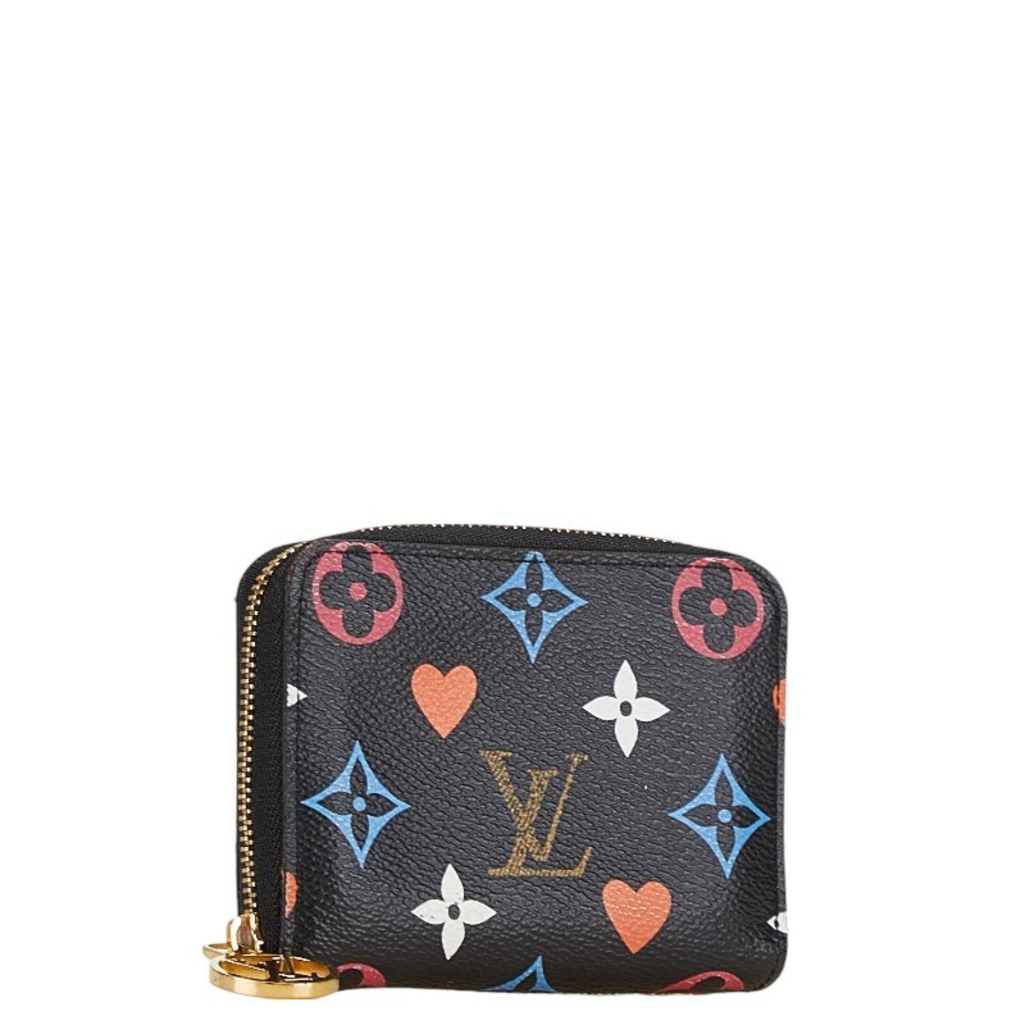 Louis Vuitton Monogram Game On Zippy Coin Purse Case M80305 Noir Black PVC Leather Women's LOUIS VUITTON