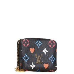 Louis Vuitton Monogram Game On Zippy Coin Purse Case M80305 Noir Black PVC Leather Women's LOUIS VUITTON