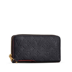 Louis Vuitton Monogram Empreinte Zippy Wallet Round Long M62121 Marine Rouge Navy Red Leather Women's LOUIS VUITTON