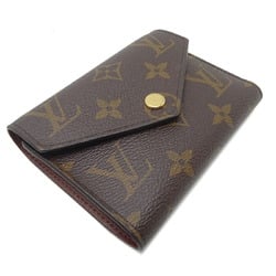 Louis Vuitton Portefeuille Victorine Women's Tri-fold Wallet M62472 Monogram Brown