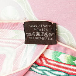 Hermes Carre 90 ROBE DU SOIR Robe du Soir Scarf Muffler Pink Green Multicolor Silk Women's HERMES