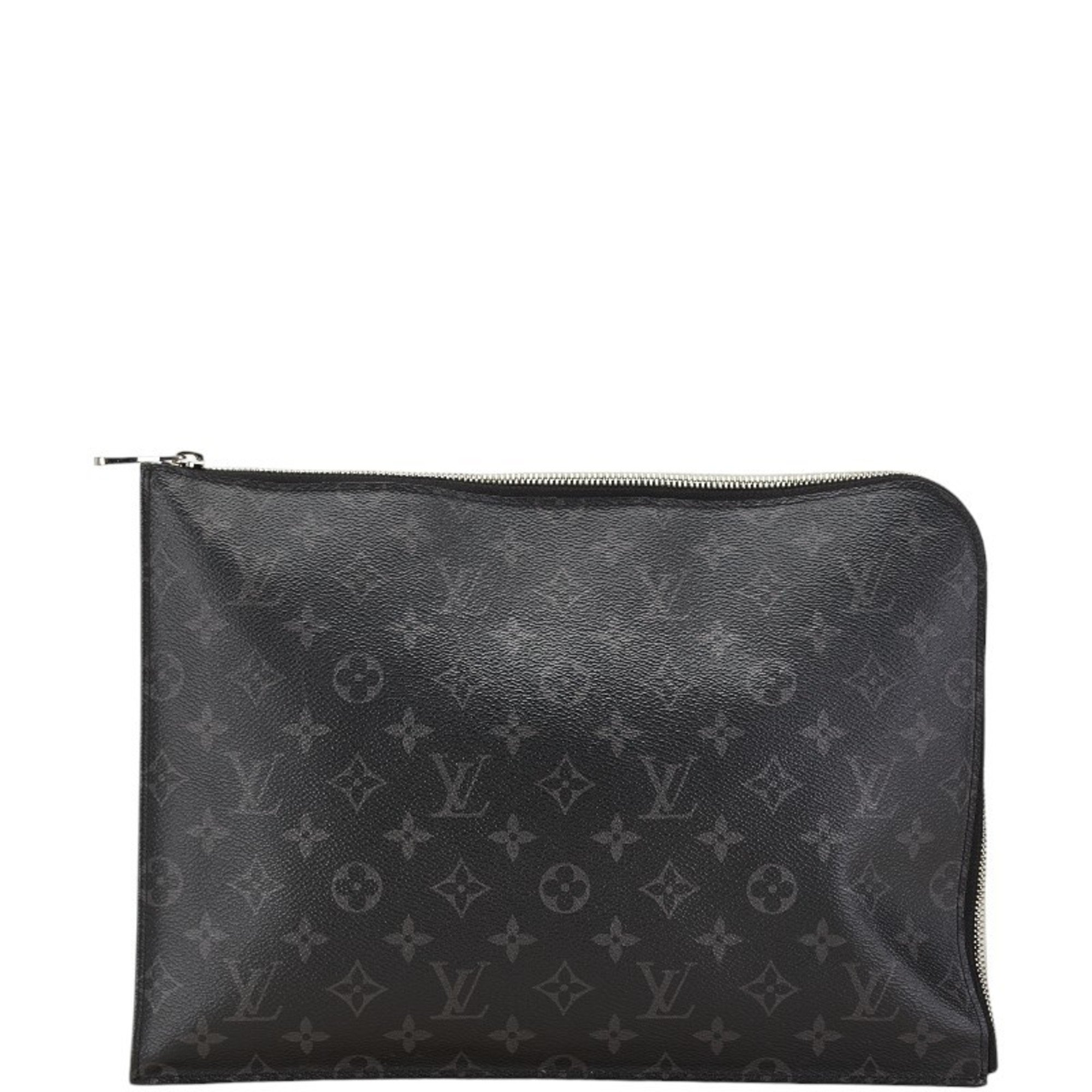 Louis Vuitton x Kim Jones Monogram Eclipse Pochette Jour GM DSMG Limited Edition Clutch Bag Black White PVC Leather Men's LOUIS VUITTON