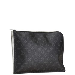 Louis Vuitton x Kim Jones Monogram Eclipse Pochette Jour GM DSMG Limited Edition Clutch Bag Black White PVC Leather Men's LOUIS VUITTON