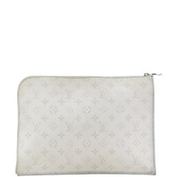 Louis Vuitton x Kim Jones Monogram Eclipse Pochette Jour GM DSMG Limited Edition Clutch Bag Black White PVC Leather Men's LOUIS VUITTON