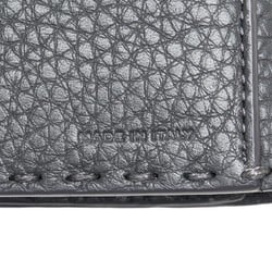 FENDI Selleria Peekaboo Long Wallet 8M0308 Grey Silver Leather Women's