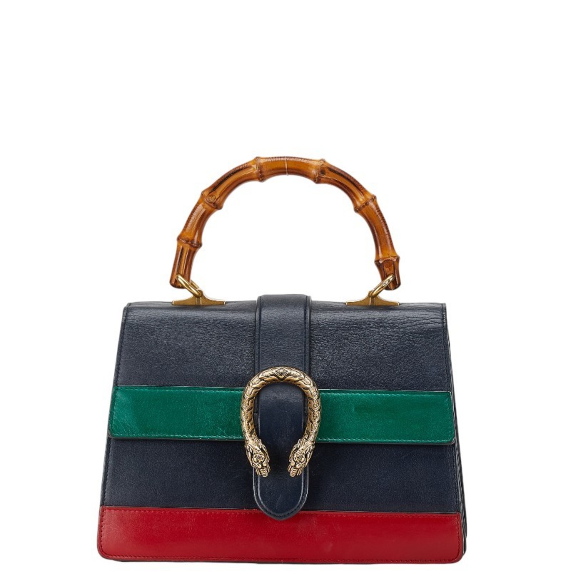 Gucci Dionysus Medium Handbag Shoulder Bag 448075 Navy Red Green Leather Women's GUCCI