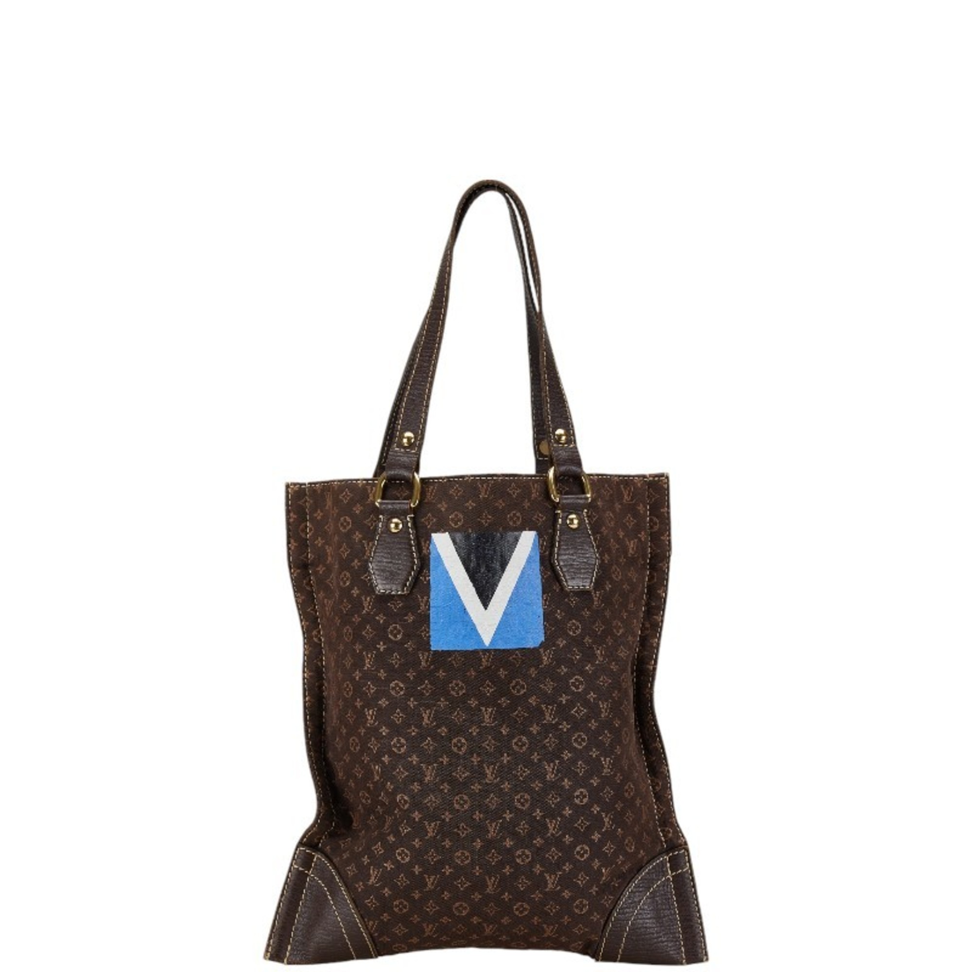 Louis Vuitton Monogram Lan Tanger Tote Bag Shoulder M40023 Brown PVC Leather Men's LOUIS VUITTON