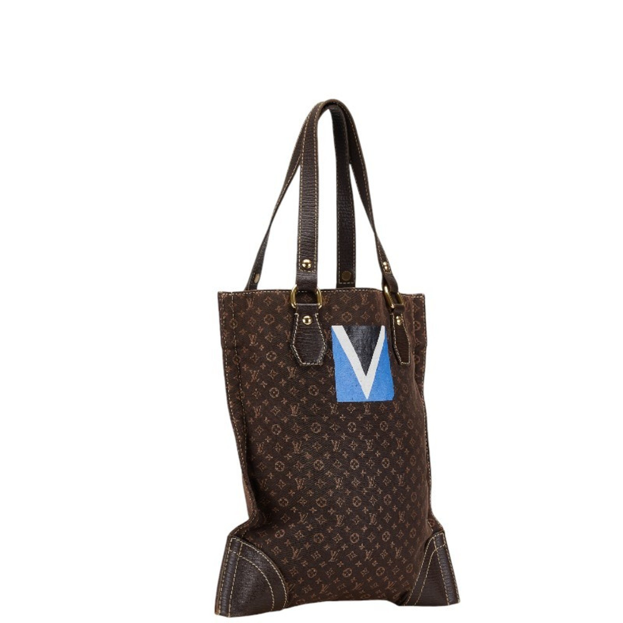 Louis Vuitton Monogram Lan Tanger Tote Bag Shoulder M40023 Brown PVC Leather Men's LOUIS VUITTON