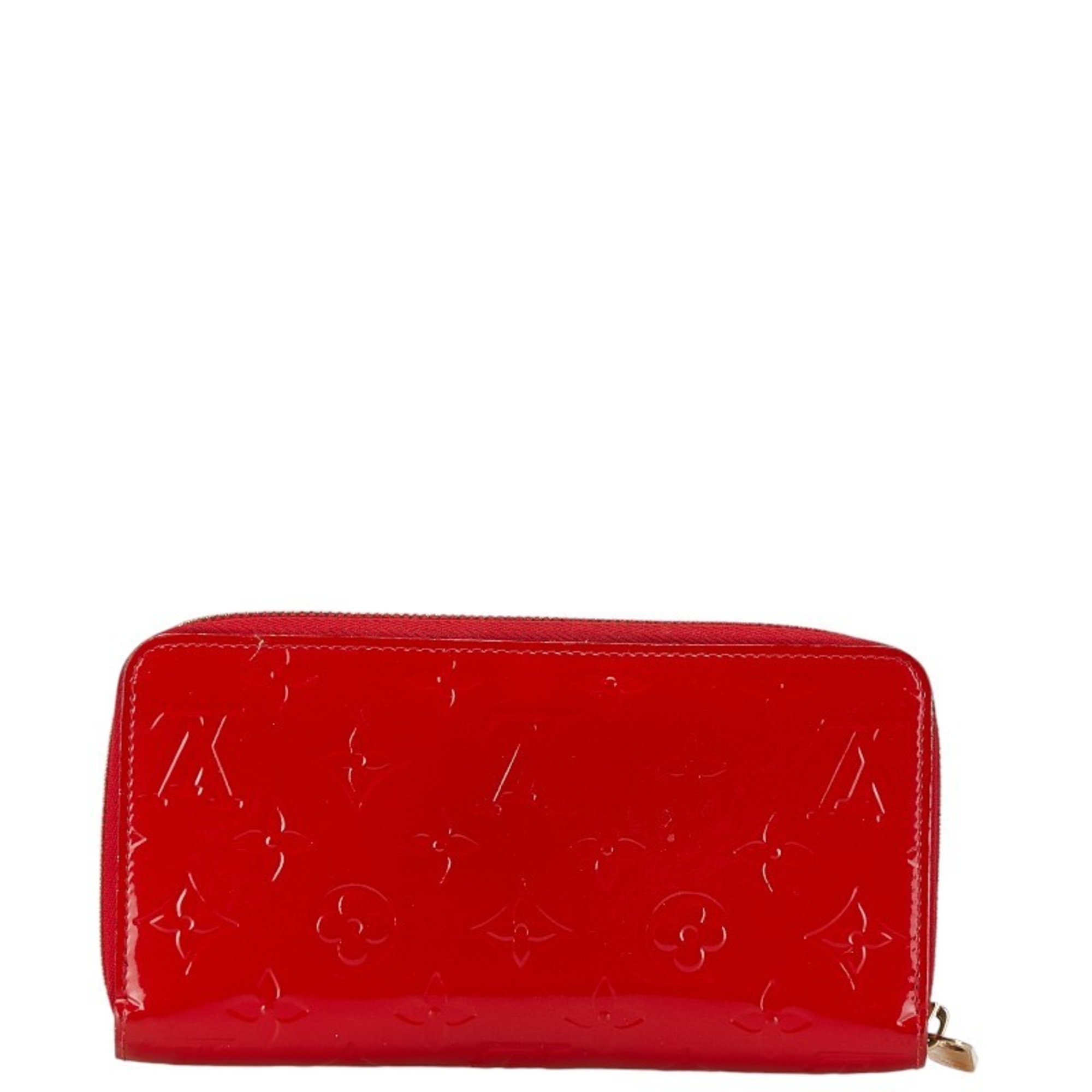 Louis Vuitton Monogram Vernis Zippy Wallet Round Long M91981 Pomme d'Amour Red Patent Leather Women's LOUIS VUITTON