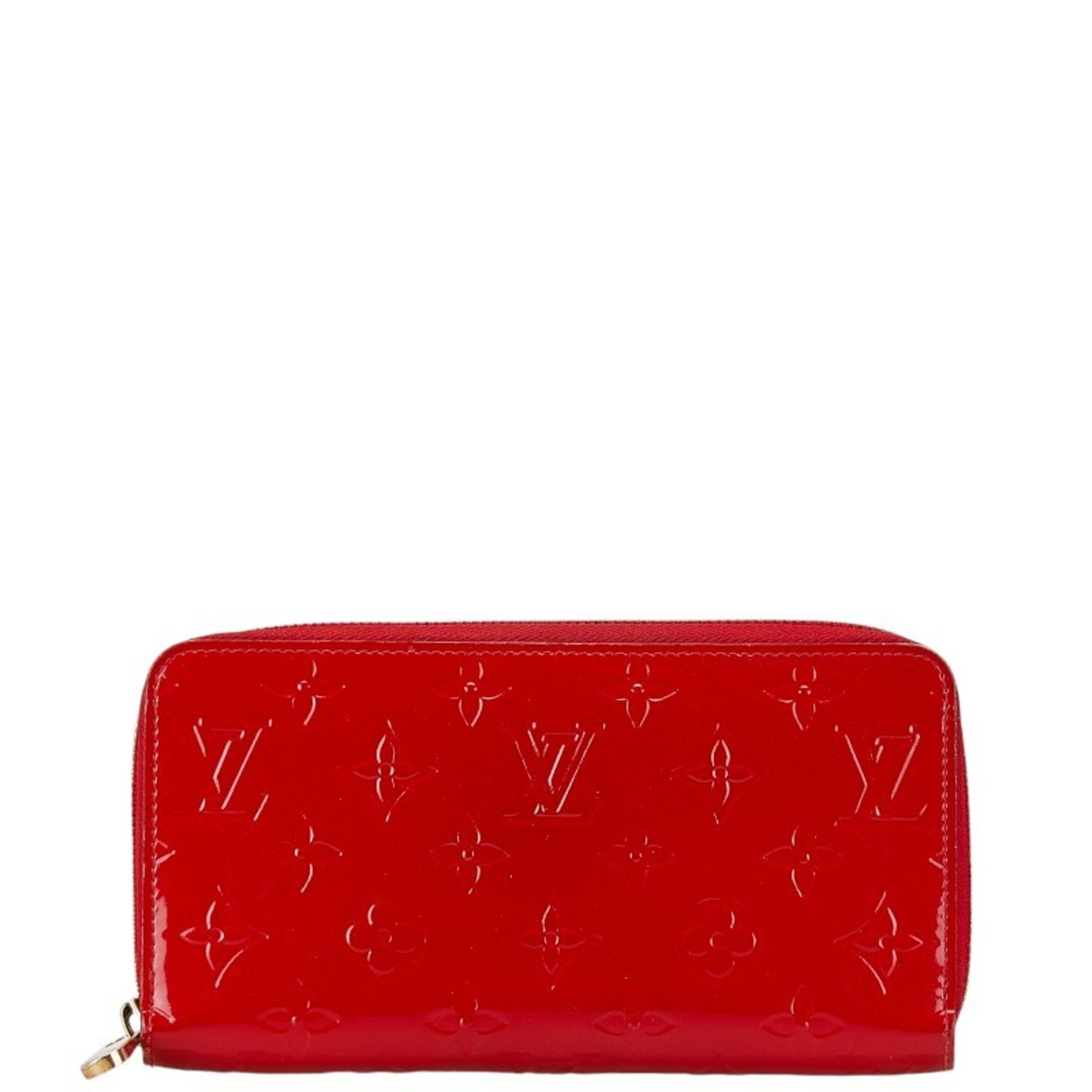 Louis Vuitton Monogram Vernis Zippy Wallet Round Long M91981 Pomme d'Amour Red Patent Leather Women's LOUIS VUITTON