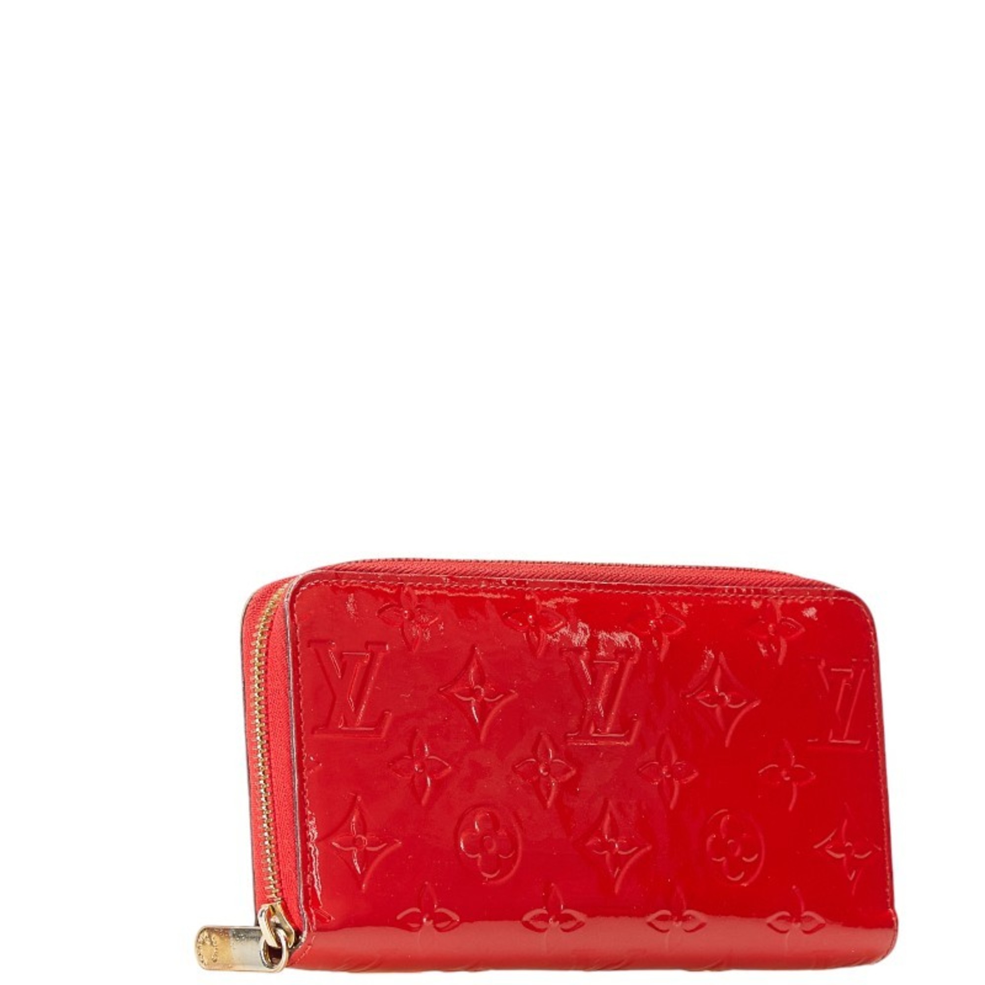 Louis Vuitton Monogram Vernis Zippy Wallet Round Long M91981 Pomme d'Amour Red Patent Leather Women's LOUIS VUITTON