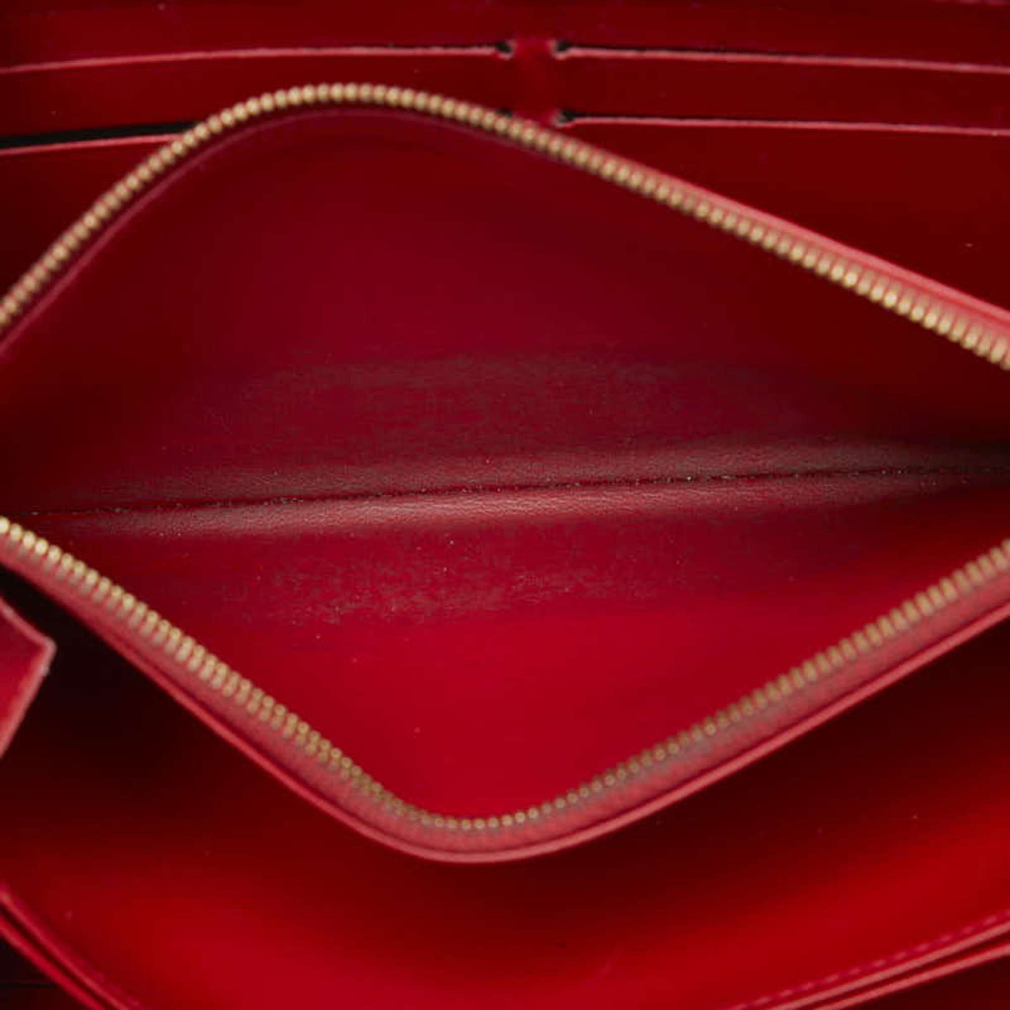 Louis Vuitton Monogram Vernis Zippy Wallet Round Long M91981 Pomme d'Amour Red Patent Leather Women's LOUIS VUITTON