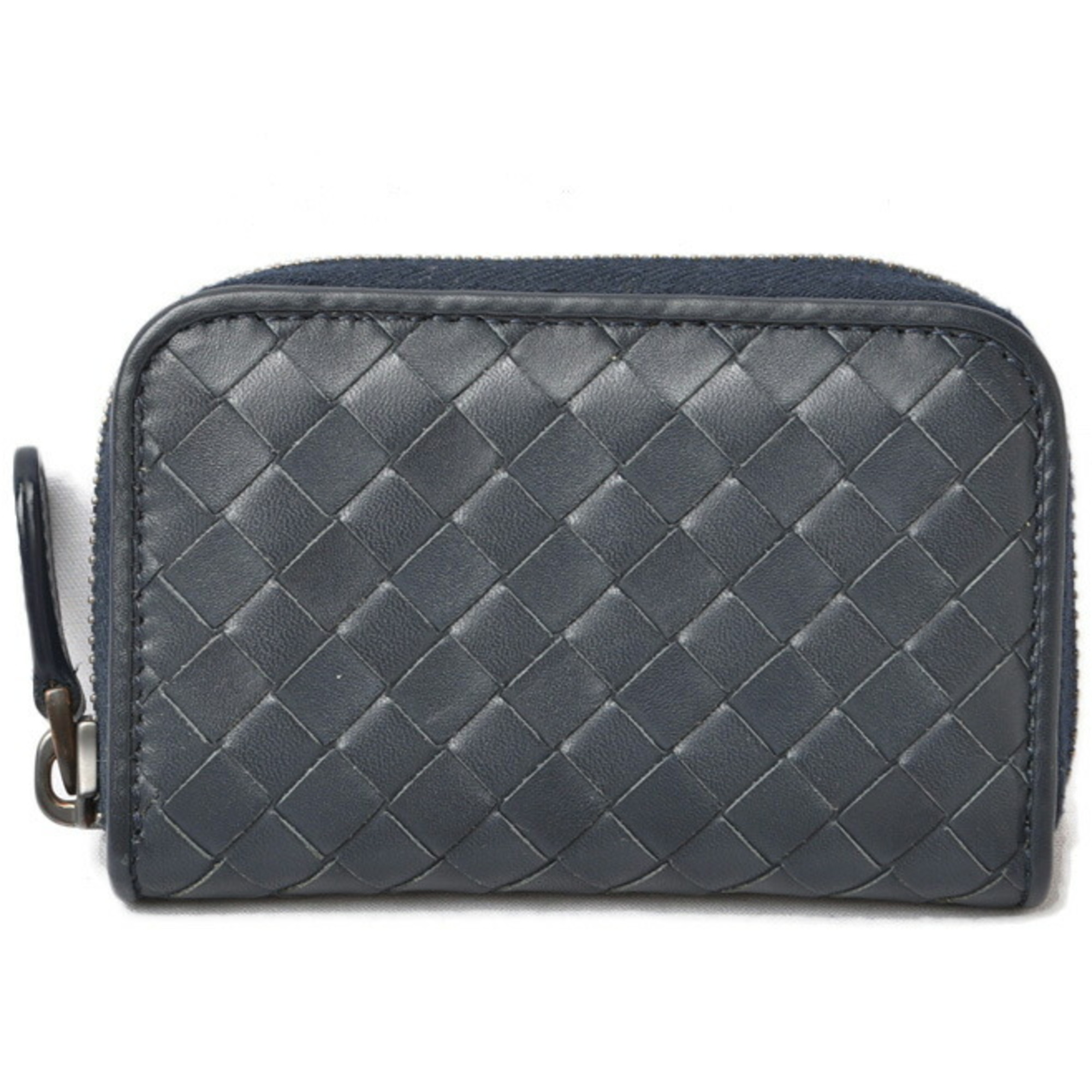 Bottega Veneta Card Case Coin BOTTEGA VENETA Wallet Intrecciato Leather Navy