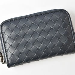 Bottega Veneta Card Case Coin BOTTEGA VENETA Wallet Intrecciato Leather Navy