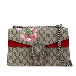 Gucci GG Blooms Dionysus Chain Shoulder Bag 400249 Beige PVC Suede Women's GUCCI