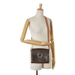 Celine Macadam Shoulder Bag Brown PVC Leather Women's CELINE