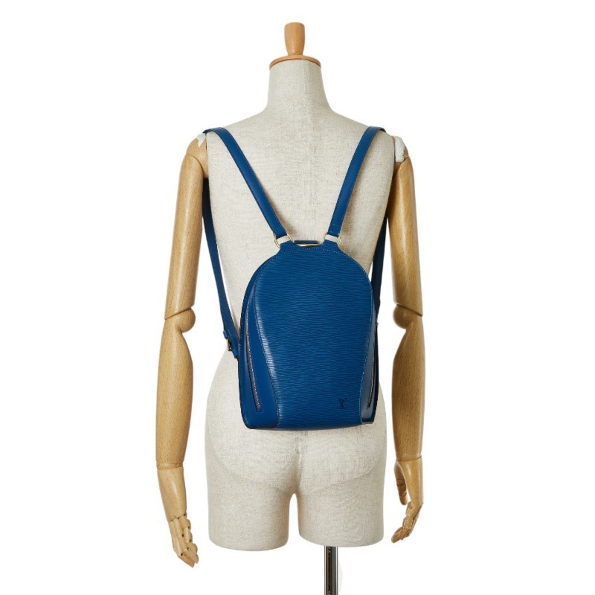 Louis Vuitton Epi Mabillon Backpack M52235 Toledo Blue Leather Women's LOUIS VUITTON