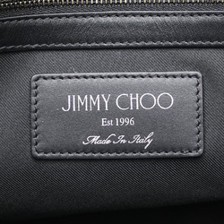 Jimmy Choo Tote Bag Shoulder Grey Black Nylon Leather Women's JIMMY CHOO