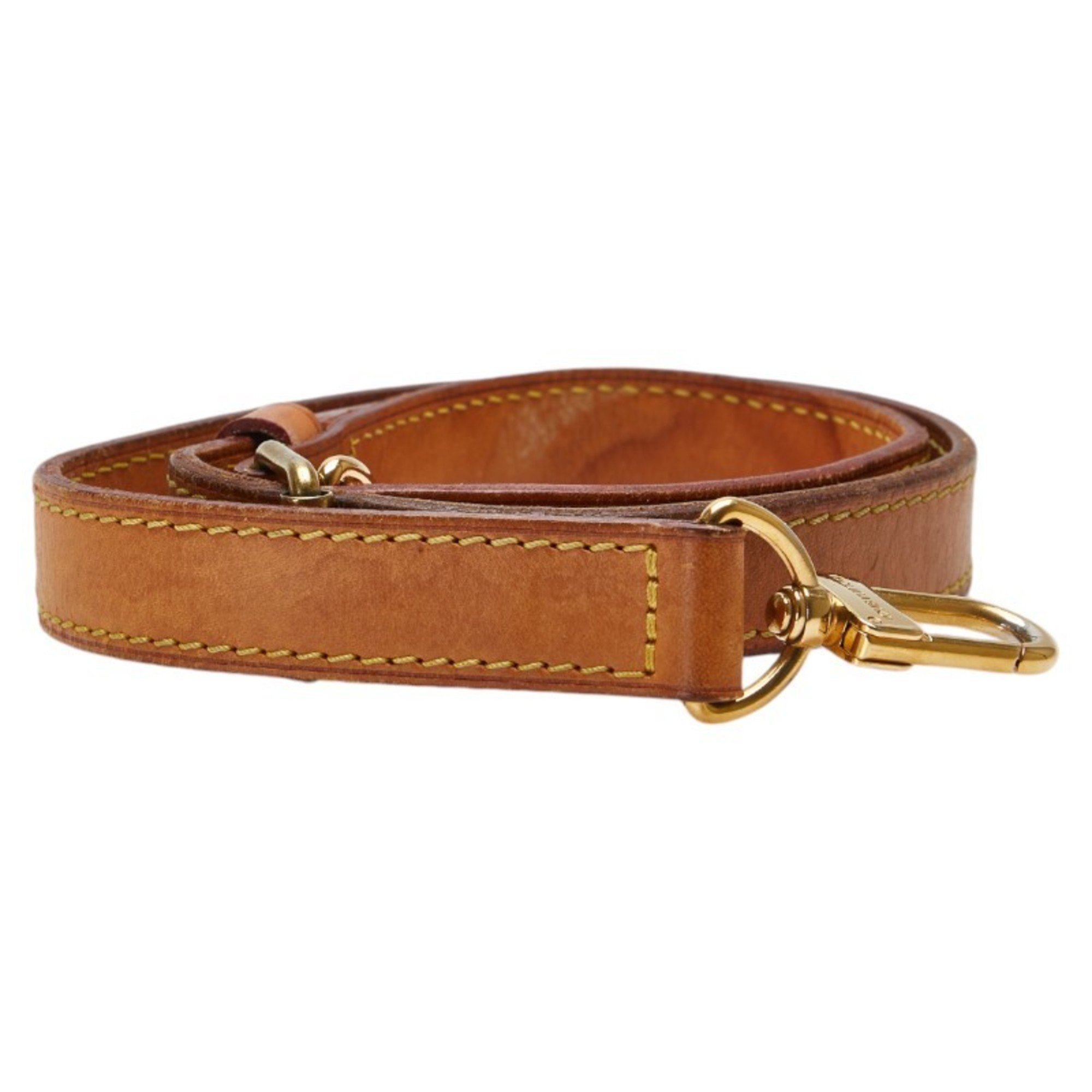 Louis Vuitton strap brown gold leather ladies LOUIS VUITTON